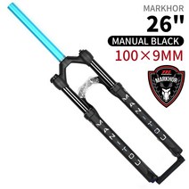 MANITOU MARKHOR 26 27.5 인치 29ER 산악 MTB 자전거 포크 에어 프론트 서스펜션 2019 수동 제어 원격 잠금 바이크, 26 스트레이트 블랙
