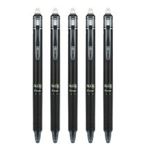 파이롯트 프릭션 지워지는 볼펜 0.5mm, 검정, 5개