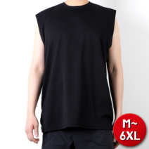 빅사이즈 쿨티셔츠 기능성티셔츠 쿨론 남자 나시 민소매 쿨링 아이스 4XL 5XL 6XL