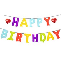 알파벳 은박 생일 풍선세트 HAPPY BIRTHDAY SET BALLOON, 07.HAPPY BIRTHDAY 크레파스