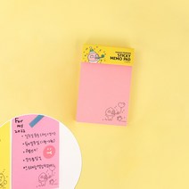 카카오프렌즈 해피모먼트 직사각 점착 메모지 / 다이어리 꾸미기 플래그 다꾸 세트 스티키노트 접착 메모지노트, 어피치