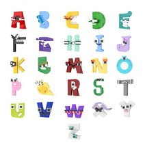 아이들을 AZ 알파벳 로어 26 글자 교육 크리 에이 티브 DIY 벽돌 장난감 생일 크리스마스, 01 A-M 13PCS
