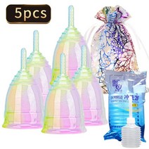 생리컵 생리컵추천 위생생리컵 7pcs 여성 위생 코파 생리 컵 다채로운 생리 학년 실리콘 생리 컵 레이디 컵 여성을위한 기간 컵, 2리터와 3초, 5pcs-1 질 세척