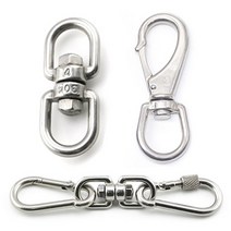 스텐 304 더블슈벨 스냅후크 360도 회전 체인 쇠사슬 연결 요리도리 개고리 줄꼬임 방지, 스텐체인, 7mm [0.5M] 연결절단