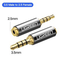 음향악세사리 Ugreen 잭 3.5mm 2.5mm 오디오 어댑터 aux 스피커 케이블, 3.5M  2.5F