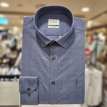 예작 예작 YJ1FBS972NY 카치온 스트레치 프린트 네이비 슬림핏 긴팔 셔츠