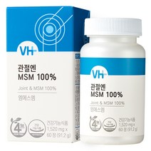 비타민하우스 MSM 1500mg 무릎관절 영양제 60정 엠에스엠 식이유황, 4박스