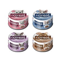 사조 러브잇 레드라벨 고양이 간식캔 160g, 흰살참치 + 가쓰오부시 혼합맛, 48개