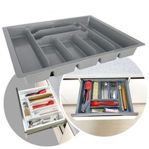 수저 정리함 분리함 / 주방 씽크대 싱크대 서랍 정리대 칸막이 트레이 정리용품, 수저정리함600 그레이