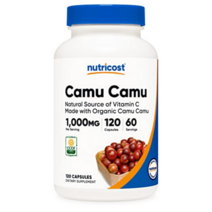 뉴트리코스트 유기농 카뮤카뮤 1000mg 비타민 C 200mg 120캡슐, 1개