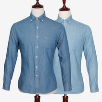 배색 버튼다운 해지셔츠