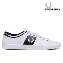 프레드페리 [프레드페리Fred perry] 19년 F/W 남여공용 스니커즈. SFPU1937140100 Underspin Tipped Cuff Leather (100)