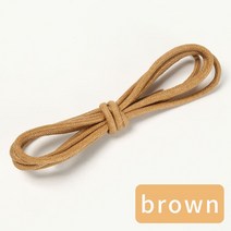 매듭없는 신발끈 운동화끈 구두끈코튼 왁스 처리 신발 끈 1 쌍 솔리드 컬러 라운드 옥스포드 신발 끈 부츠