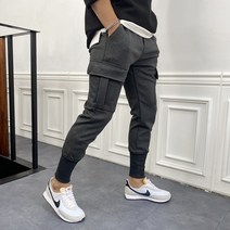 몽키/ 3color M-3XL 남자 롱시보리 분또 스판 밴딩 카고 조거팬츠