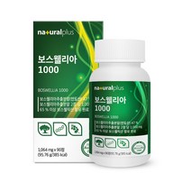 내츄럴플러스 인도산 보스웰리아 1000 90정제 4병 / AKBA+KBA 비타민D 해조칼슘 상어연골분말
