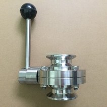 버터플라이밸브 웨이퍼 버터 수동 밸브 스텐볼밸브 오토버터플라이밸브 배관자재 글로브밸브 게이트밸브 버터플라이밸브기어식 위생 트라이 클램프 버터플라이 밸브 ss304 스테인레스, 32mm 페룰 50.5