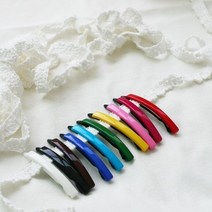 홍코 헤어클립 컬러 일자헤어핀 미용집게 앞머리삔 옆머리핀 고정핀, 1세트, 레드(소)