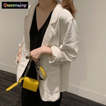 퀸앤조이 데일리 린넨 심플 여름자켓