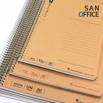 마루망 크라프트 스파이럴 줄 방안 무지 노트 A5 40매 80매, 방안노트-40매