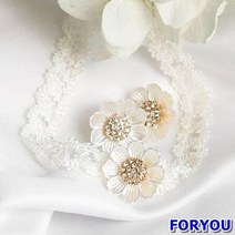 ForU45 리네 플라워 세트 진주플라워 주얼리 쥬얼리 초커목걸이 플라워귀걸이 악세사리