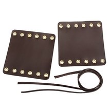 quotmm 바이크 오토바이 핸드 그립 가죽 바 스로틀 랩 인도 클래식로드 마스터 poignee moto, 01 Brown