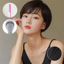 [가발매니아]라임숏컷 25cm 더 썸 위그 통가발 (하이소프트사)+가발망 1개+꼬리빗 1개, 내츄럴블랙