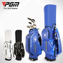 PGM 골프백 남녀 골프 클럽 가방 2휠 로드 트롤리 캐디백 스탠다드 QB029, 블랙