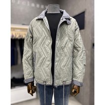 리버클래시 23F/W 라이트그레이 오버핏 퀼팅 점퍼 (LJW22207)