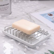 생활탐구 무지 스테인리스 + 세라믹 비누받침