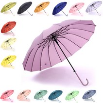 무지 파스텔 감성 예쁜 컬러 롱핸들 클래식 16k 자동 장우산