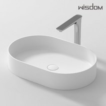 위즈덤 탑볼 세면기 타원형 세면대 세면볼 욕실도기 WD-38335, 1개