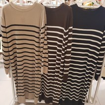 [끄레아또레] 스트라이프 박시한 원피스 HN21BOT800