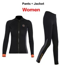 서핑슈트 스킨스쿠버 웻슈트 프리다이빙슈트 서핑복 주니어 skinscuba surfing wetsuit 18, 여성 재킷 바지, XL