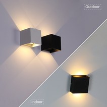 방폭등 LED 내압 산업용 조명 6W 10W 실내 침실 및 베란다 또는 야외 정원 등에 사용 IP65 방수 침대 머리맡 벽에 거치 장식 램프 알루미늄 소재, [01] Warm     White, [02] 10W, [02] Black  Outdoor