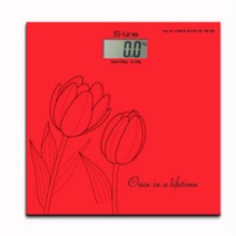 MDF4894 에스라인 튤립 사각 전자디지털 체중계 몸무게저울 (전자디지털/체중계/전자/강아지)