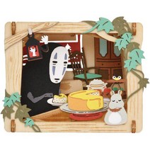 ensky 엔스카이 페이퍼 시어터 우드 스타일 PAPER THEATER PT-W17 센과 치히로의 행방불명 한줄기 [페이퍼크래프트 (완성 사이즈: H64×W80×D36mm)], 단일
