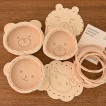 [디지우드] 라탄 공예 동물합판 미니 바구니 만들기 DIY 라탄키트 디지우드 (동영상 제공), 원숭이, 1개