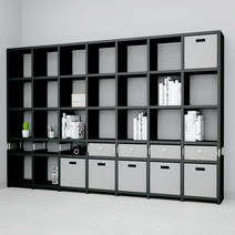 큐빅스1 책장 L7-4h1 디자인 대형 책장, 화이트