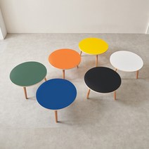 리밍 좌식 쇼파 거실 테이블 화이트 그린 블랙 오렌지, 시크릿블랙, 800원형