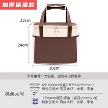 자가 관광 아이스가방 냉장주머니 도시락통 보온가방 오피스 병원 산모 있음 밥 쿨러백 4790863790, 브라운55, 미니 사이즈 25 *15*17cm 두