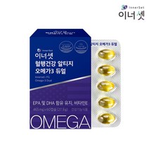 [이너셋 본사직영] 혈행건강 알티지 오메가3 1개월분 60캡슐X1박스 미국 알래스카산 rTG 혈행개선