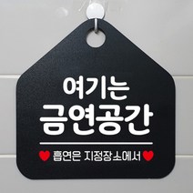 [바보사랑] 오픈 사무실 문 실내 걸이용 포맥스 화장실 금연 안내판 팻말 제작 288여기는, 옵션1:288여기는금연공간 / 옵션2:화이트판+문구다크