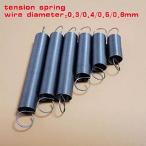 인장스프링 스텐인장스프링 금형 와이어 직경 10 개 0.3mm 0.4mm 0.5mm 장력 스프링 스테인레스 스틸 연장 스프링 후크 길이 10mm ~ 60mm, 0.3mm 10pcs, 2mm, 20mm