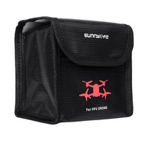 FCSHOP 내화 폭발 방지 배터리 가방 Lipo 충전 및 보관 DJI FPV 화재 및 방수 LiPo 배터리 파우치 보호 가방 RC 장난감, 88x61x42mm, 내화 재료, 2 드론 용 배터리