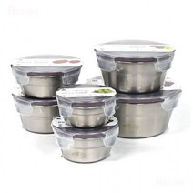 [A+]320ml 460ml 550ml 냉장고 정리용기 스텐 반찬통 원형 210ml 밀폐용기 용량 1.3L 27종 국내제작 800ml#