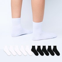 언더라인 여성양말 중목 미들 크루삭스 10켤레세트