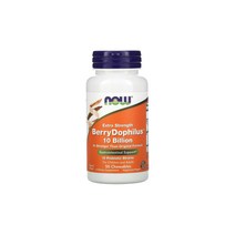 NOW Foods 나우푸드 엑스트라 스트렝스 BerryDophilus 베리도필러스 100억CFU 유산균 어린이 성인 50츄어블