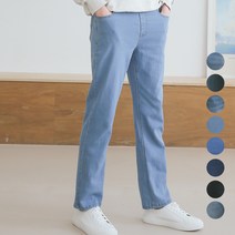 버번진 남성용 레귤러 일자 청바지