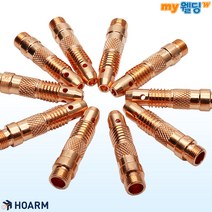 호암 티그 TIG 용접 토치 부품 알곤 콜릿바디 350A 1.0~4.0mm (10개입), 4.0ø, 10개
