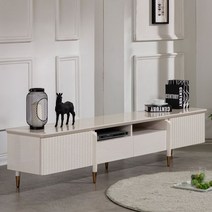 [천삼백케이] [미채가구] 도도 2100 산호석 거실장, 화이트